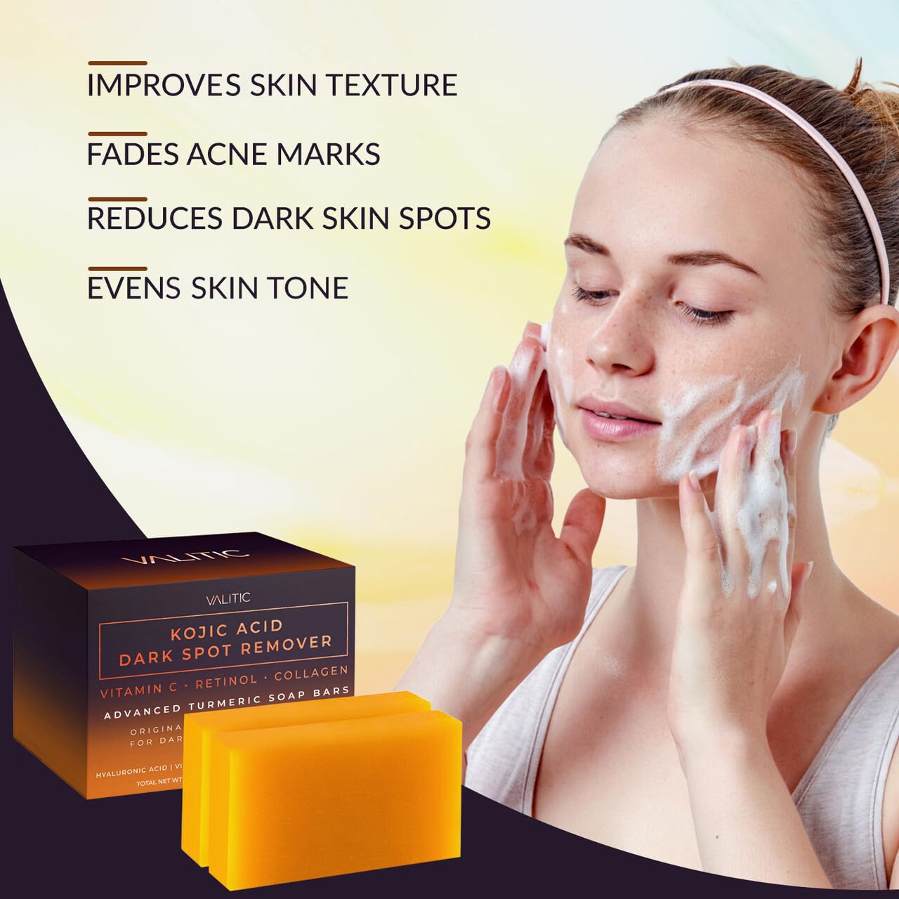 VALITIC Kojic Acid Dark Spot Remover Soap Bars
