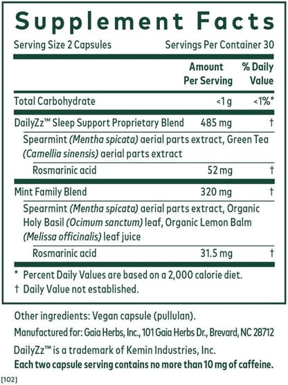 GAIA HERBS PRO Sleep Maintenance - Adrenal Health & Sleep Support* & PRO Somni-Mint Rosmarinic Complex - Sleep Health & Relaxation Support Supplement* - Bundle (Pack of 2)