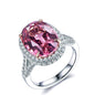 Created Sapphire Blue Cubic Zirconia Wedding Rings for Women, Open Size, Engagement Statement Jewelry Y664