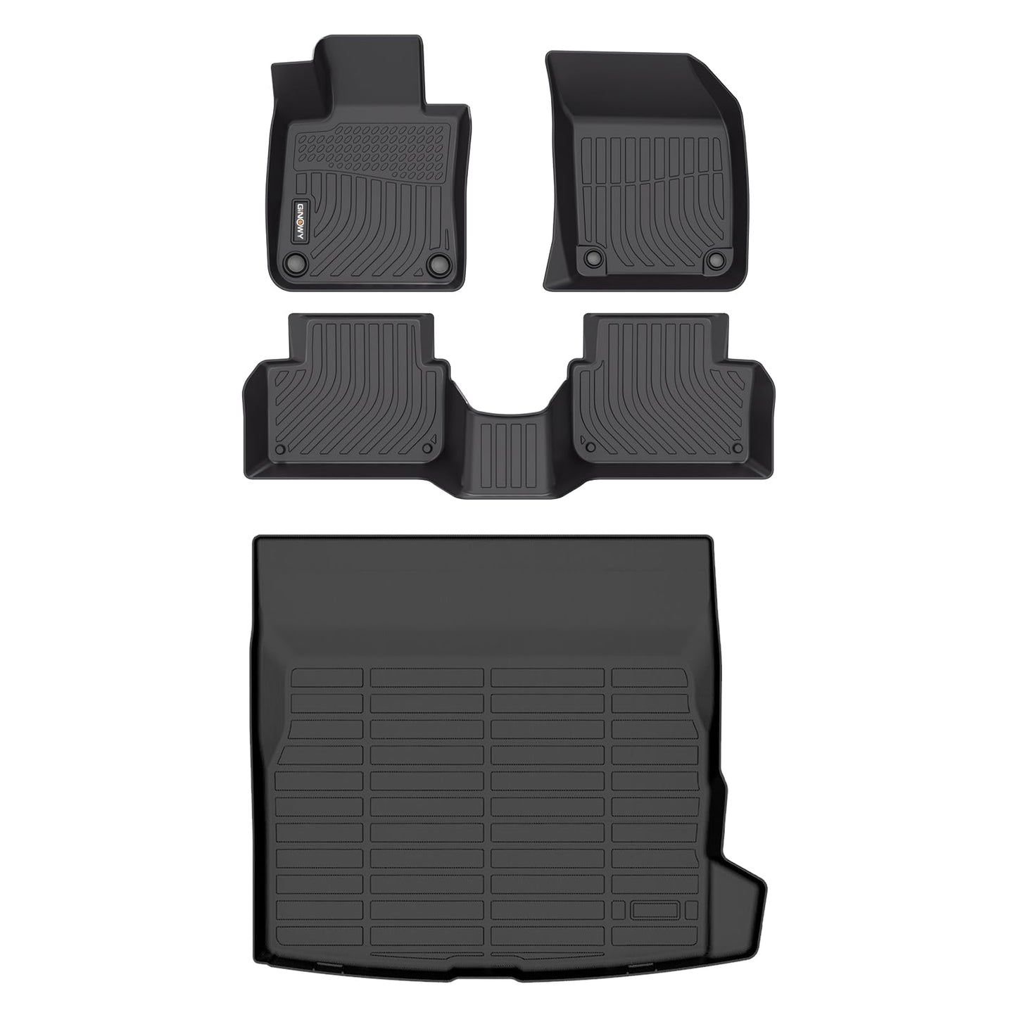 GINOWY-Floor Mats for Toyota 4Runner 1996-2002,1st+2nd Row,TPE All Weather Car Mats Custom Fit Rubber Floor Liners Car Accessories for Toyota 4Runner