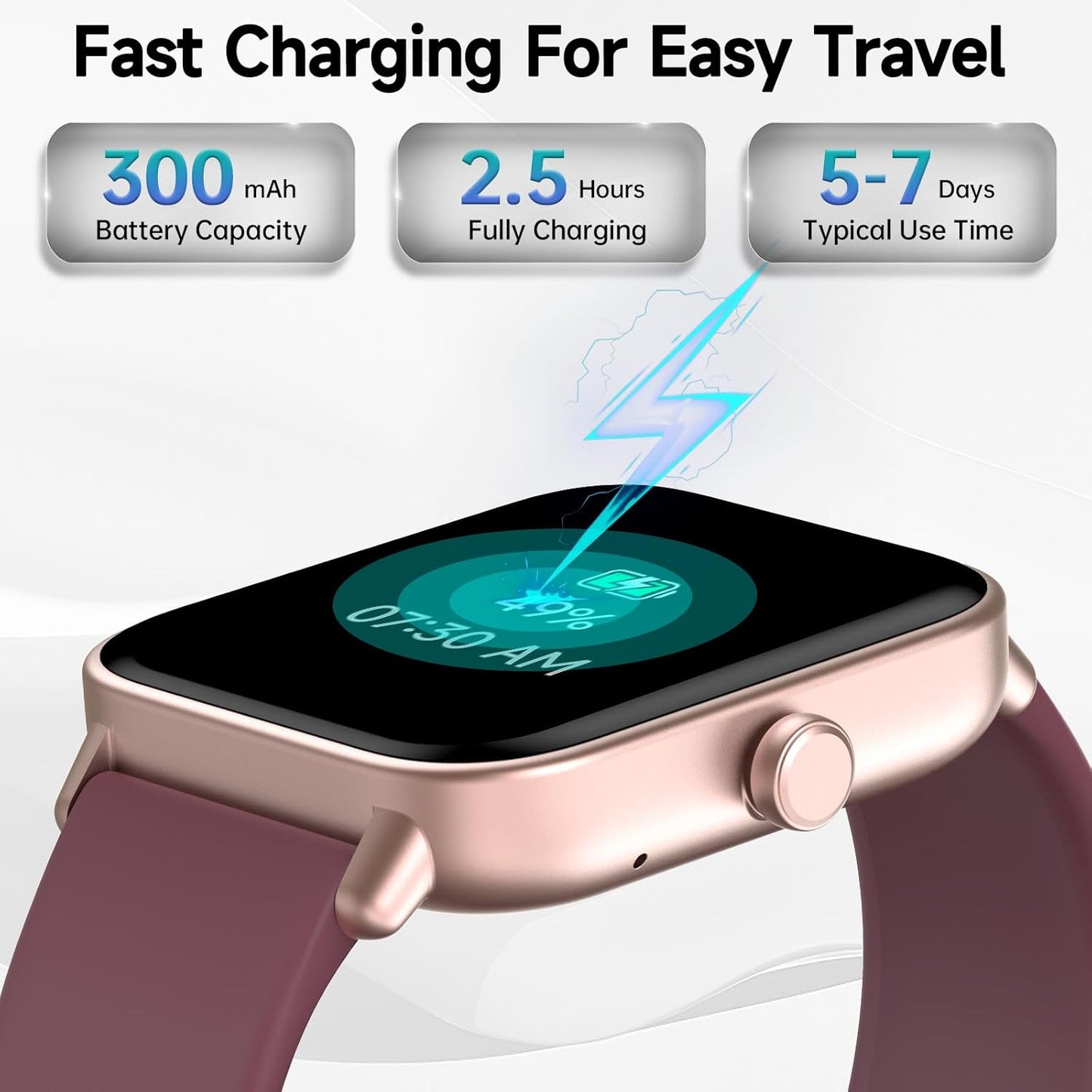 Smartwatch für Herren Damen (Anrufe entgegennehmen/tätigen), Alexa-Smartwatch kompatibel mit Android iOS, Fitness-Tracker mit Herzfrequenz-SpO2-Schlafmonitor, 1,8 Zoll HD DIY Zifferblatt Wasserdichte Uhr mit Bluetooth-Anruffunktion