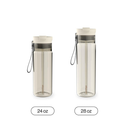 Contigo DualSip 24 oz Tritan Plastic Water Bottle with Carry Strap & 2-in-1 Leakproof Lid (Straw or Spout), BPA-Free, Dishwasher Safe