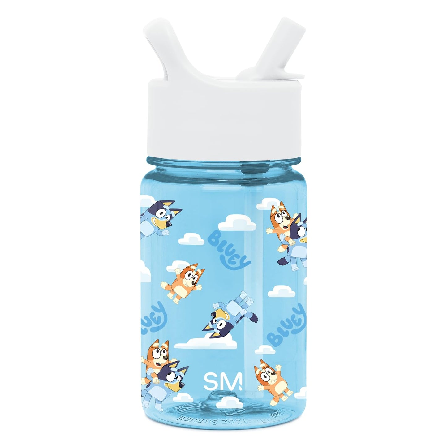 Simple Modern Peppa Pig Kids Tritan Plastic Summit Water Bottle | 12 oz BPA-Free Cup with Covered Leak Proof Straw Lid for Girls, Toddlers | Bubbles