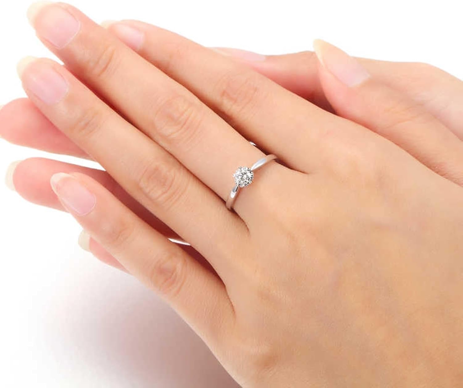 Aienid Size 8 Rings for Women 14K Rose Gold Ring Guard with 0.2CT Diamond Solid Not Plated Popular for Sister Mothers Day Jewelry