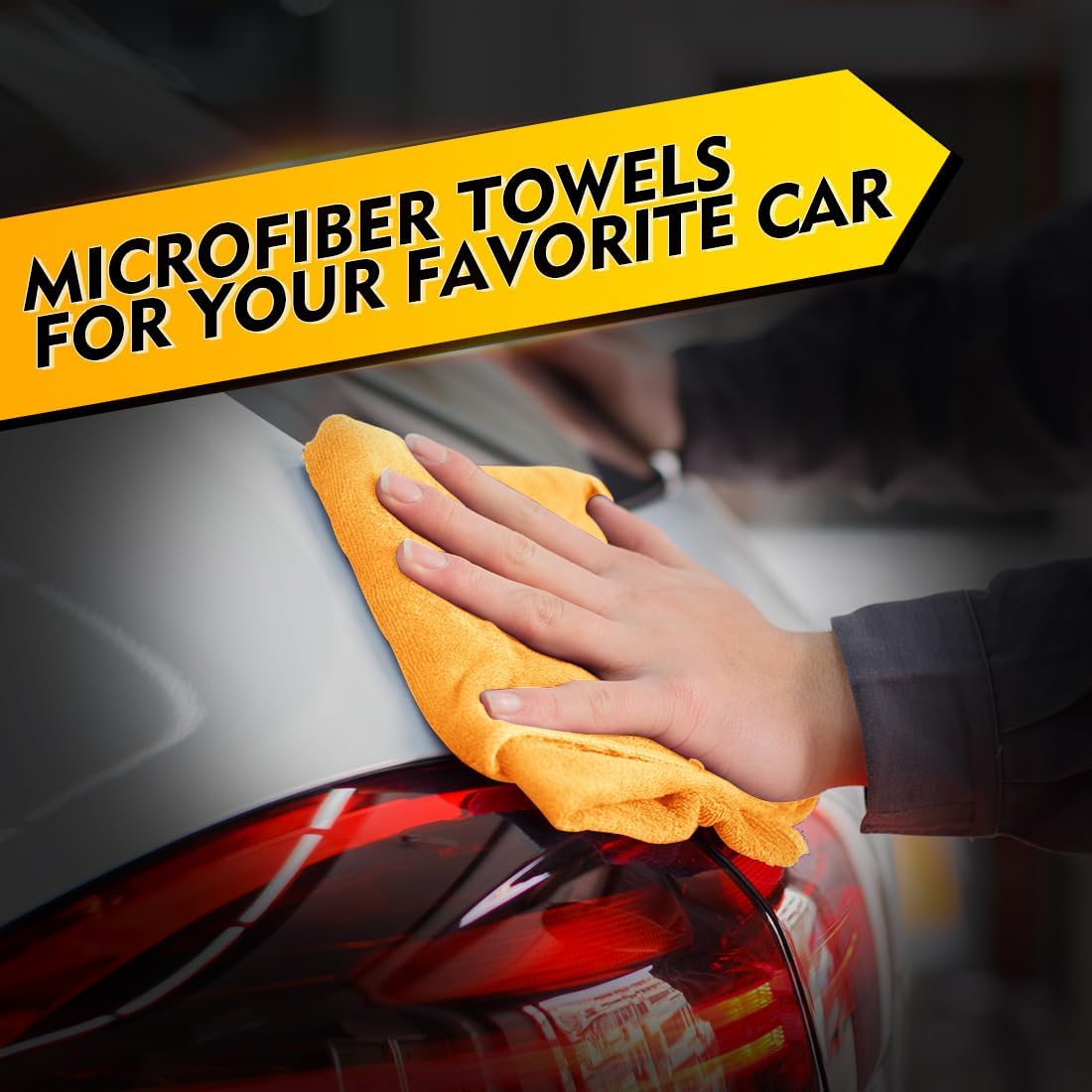 HOMEXCEL Mikrofasertuch 12er-Pack, 31,75 x 31,75 cm Mikrofasertücher für Autos, ultra-saugfähiges Autowaschtuch, fusselfreie, streifenfreie Reinigungstücher für Auto, Küche und Fenster (Grau)