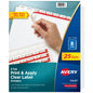 Avery 5 Tab Dividers for 3 Ring Binder, Easy Print & Apply Clear Label Strip, Index Maker Customizable White Tabs, 50 Sets (11556)
