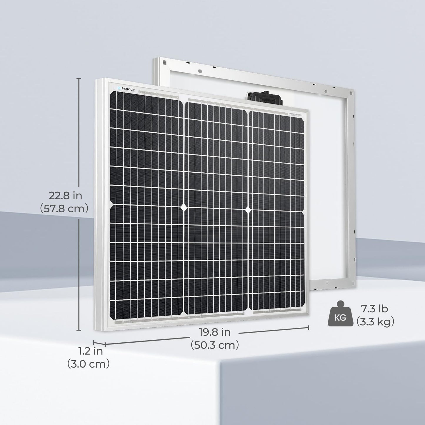 Renogy 100W Solar Panel N-Type, 12V 100 Watt Solar Panel 16BB 25% High-Efficiency, N-Type Solar Panels for RV Marine Boat Trailer Camper Rooftop Farm and Other Off-Grid System