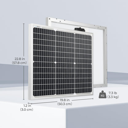 Renogy 100W Solar Panel N-Type, 12V 100 Watt Solar Panel 16BB 25% High-Efficiency, N-Type Solar Panels for RV Marine Boat Trailer Camper Rooftop Farm and Other Off-Grid System