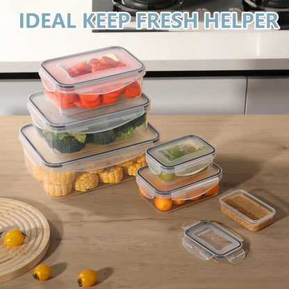 Pure Future 10-teiliges Set (5er-Pack, 1 l) Borosilikatglas-Lebensmittelbehälter mit verbesserten abnehmbaren Verschlussdeckeln – auslaufsichere Essenszubereitungs-Lunchboxen, ofen-/mikrowellengeeignet