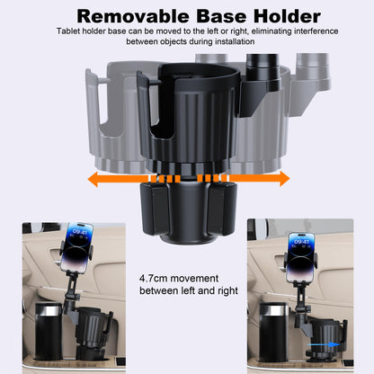 Getränkehalter-Handyhalterung, 2-in-1 Universal-Getränkehalter-Erweiterung mit langem Arm, 360° drehbarer Getränkehalter für das Auto, passend für alle 4–7 Zoll iPhone Galaxy Smartphones und die meisten LKW-Flaschen