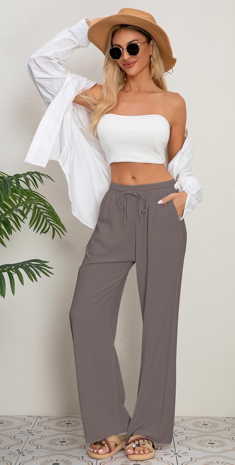 AISEW Women's Cotton Linen Palazzo Pants: The Ultimate Comfort Wear