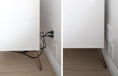 Sleek Socket Original & Patented Ultra-Thin Outlet Concealer with Cord Concealer Kit, 3-Foot Flat Extension Cord with 3 Outlets Power Strip, Safety Certified, Ideal for Kitchens and Behind Furniture