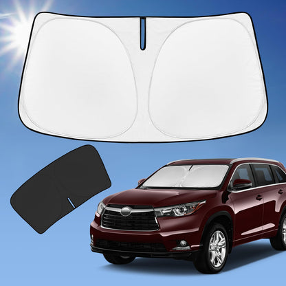 for Toyota Tacoma 2016-2023 2024 2025 2026 Sun Shade Sunshade Windshield Cover - 4 Layers Front Window Shade Custom Fit Tacoma 2Dr 4Dr Pickup Sun Visor 240T Shade Blocks UV Rays Car Accessories
