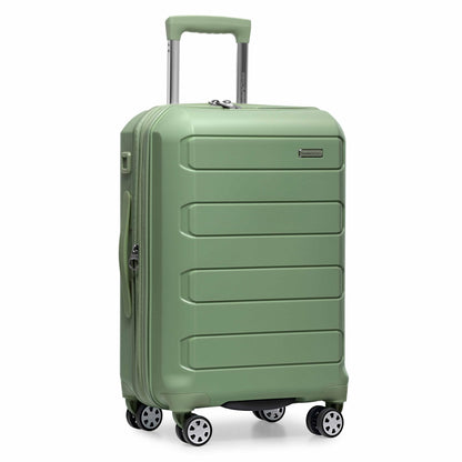 Traveler's Choice Pagosa Hardshell Expandable Luggage with Spinner Wheels, Slate Blue, 3-Piece Set (22/27/30)