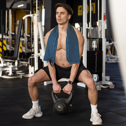 BOGI Mikrofaser Reise-Sporthandtuch – Schnelltrocknendes Handtuch, weiches, leichtes Mikrofaser Campinghandtuch, saugfähiges, kompaktes Reisehandtuch für Camping, Fitnessstudio, Strand, Bad, Yoga, Schwimmen, Rucksacktouren (M:40''x20''-Dunkelblau)