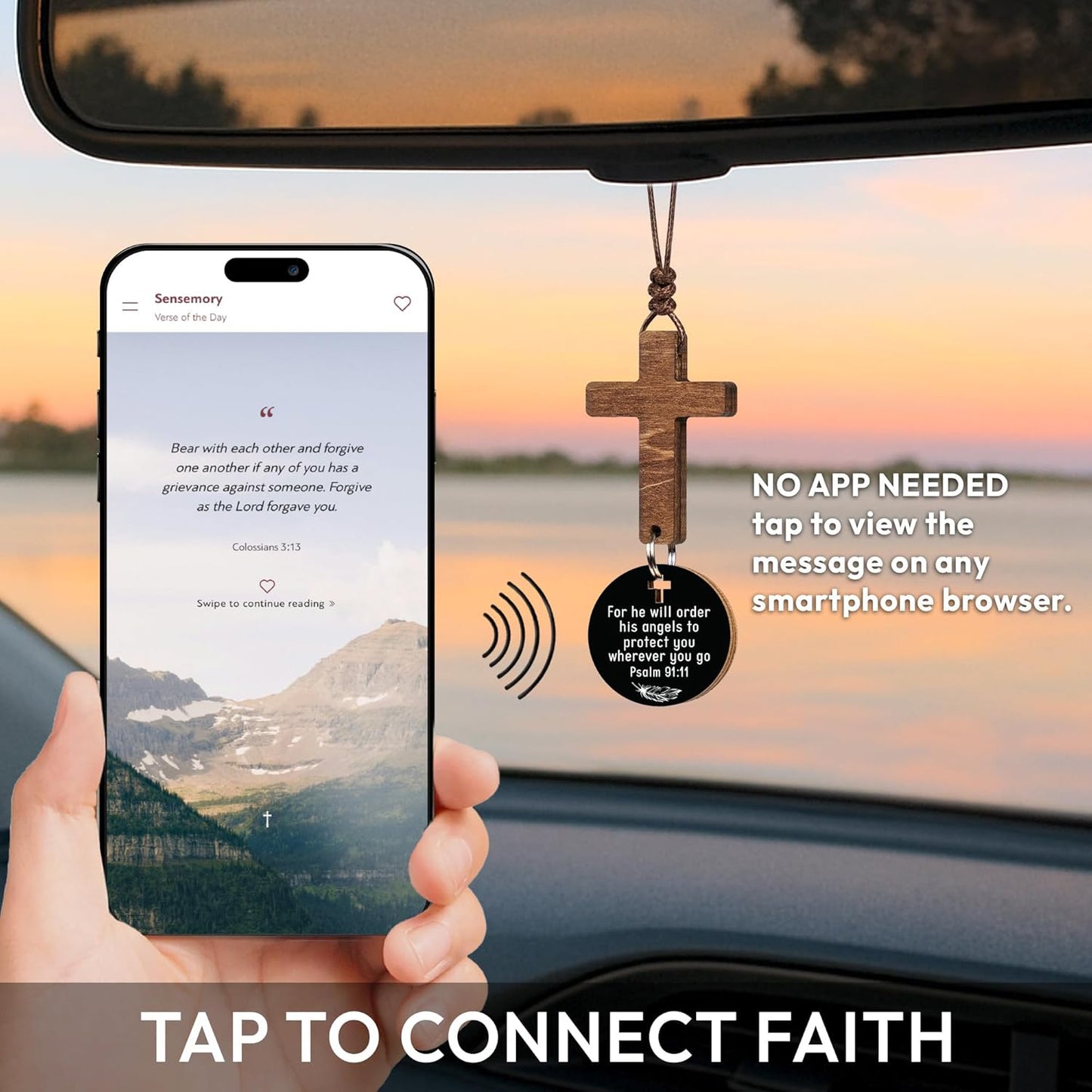 Father's Day Gift Idea: Inspirational Car Mirror Cross for Dad
