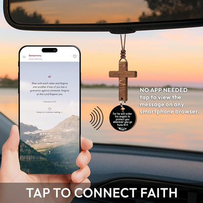 Father's Day Gift Idea: Inspirational Car Mirror Cross for Dad