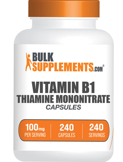 BulkSupplements.com Thiamine Mononitrate Powder - Vitamin B1 Powder, Thiamine B1 Supplement - B1 Vitamins, Gluten Free, 125mg per Serving, 5kg (11 lbs) (Pack of 5)