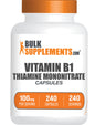 BulkSupplements.com Thiamine Mononitrate Powder - Vitamin B1 Powder, Thiamine B1 Supplement - B1 Vitamins, Gluten Free, 125mg per Serving, 5kg (11 lbs) (Pack of 5)