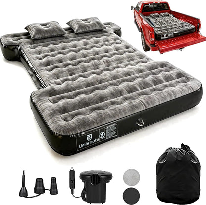 Umbrauto Car Air Mattress Backseat| Inflatable Truck Back Seat Camping Airbed for SUV Rear Seat, Blow Up Sleeping Travel Bed for Van Trunk with Pump & Pillows