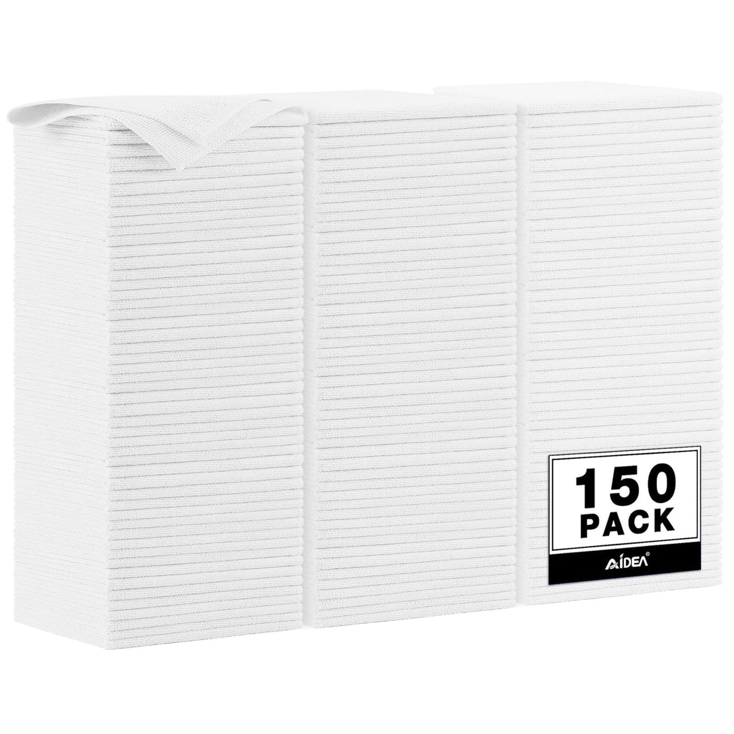 AIDEA Microfiber Cleaning Cloth, 50PK, Microfiber Towels for Cars, Premium Wash Cloths, Dusting Cloth Cleaning Rags, Absorbent Towels for SUVs, House, Kitchen, Window, Cleaning Supplies12×12"