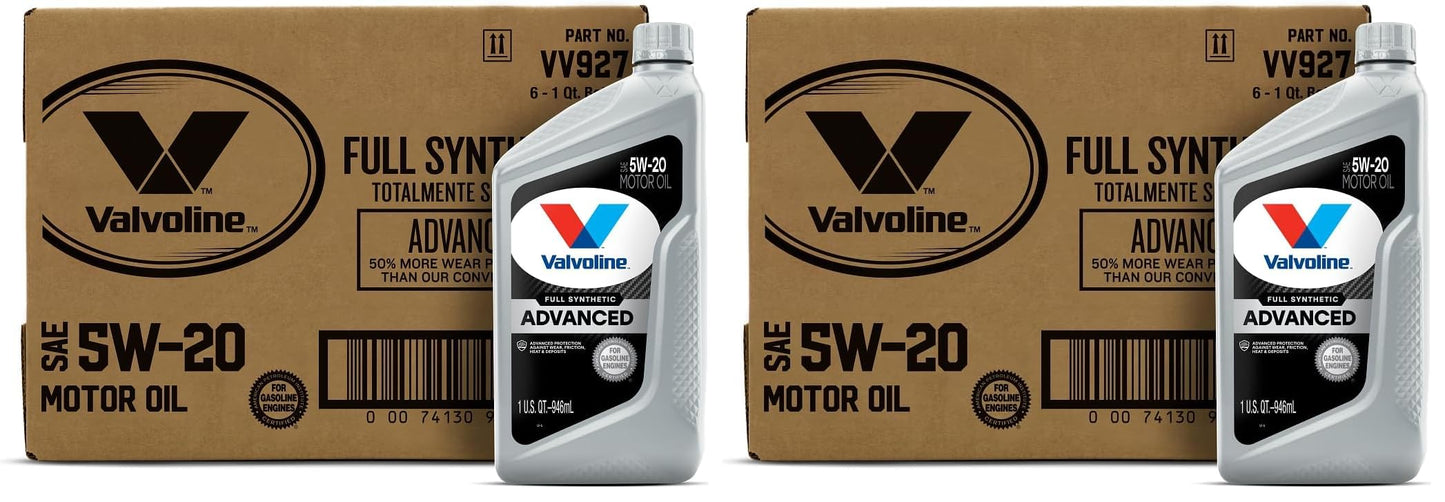 Valvoline Advanced Full Synthetic SAE 0W-20 Motor Oil 5 QT