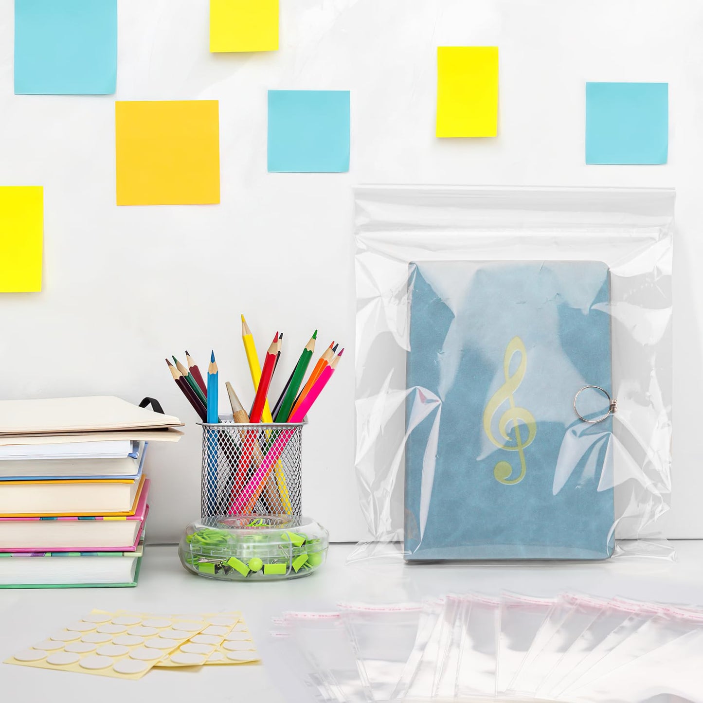 Aubeco 5x7 Zoll 240 Stück selbstklebende, transparente Cellophanbeutel, Klebebeutel für Kekse und Leckereien zum Selbermachen, für kleine Produkte, Lebensmittel und Geschenkverpackungen