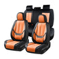 Coverado Car Seat Covers 5 Pieces, Full Set Universal Seat Covers for Cars, Waterproof Nappa Leather Auto Seat Protectors with Head Pillow, Car Interiors Fit for Most Sedans SUV Pick-up Truck, Black