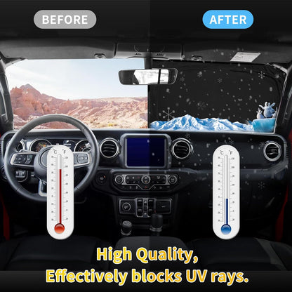 for Toyota Tacoma 2016-2023 2024 2025 2026 Sun Shade Sunshade Windshield Cover - 4 Layers Front Window Shade Custom Fit Tacoma 2Dr 4Dr Pickup Sun Visor 240T Shade Blocks UV Rays Car Accessories