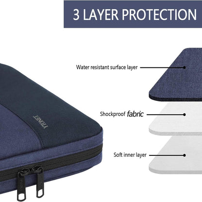 Funda para portátil Ytonet, bolsa para portátil TSA de 15.6 pulgadas, funda para portátil resistente al agua, bolsa de transporte para ordenador compatible con portátiles Lenovo, HP, Dell, Asus, regalos para hombres y mujeres, gris