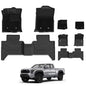3W Floor Mats for Toyota Tacoma 2024 2025 2026 Double Cab Auto Tran(Not Fit Hybrid & XtraCab), TPE All Weather Custom Fit Floor Liner for Tacoma TRD/SR/SR5/limited Car Liners.