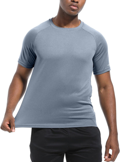 Boyzn 1er, 3er, 5er oder 7er Pack Herren-Trainings-Laufshirts, Dry Fit feuchtigkeitsableitendes T-Shirt, Gym Sport Kurzarm-T-Shirts