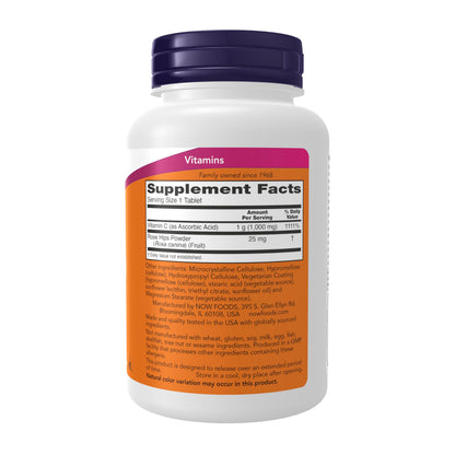 NOW Foods Supplements, Vitamin C-1,000 with Rose Hips, Sustained Release, Antioxidant Protection*, 250 Tablets (Pack of 12)