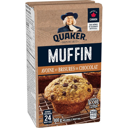 Mezcla para Muffins Quaker Avena con Chispas de Chocolate, 900g/31.7 oz