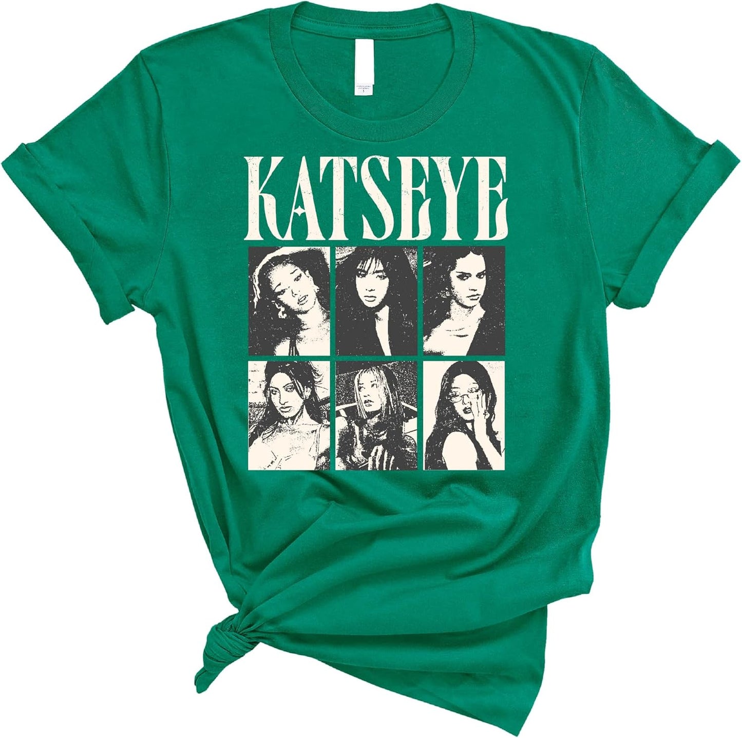 KATSEYE Vintage Style Photo Collage T Shirt - A Retro Pop Culture Casual Streetwear Tee