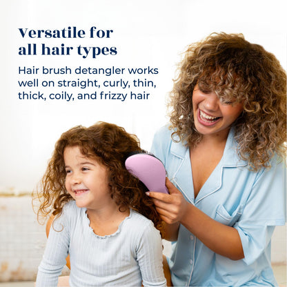 Crave Naturals Glide Thru Entwirrbürste für Erwachsene und Kinder. Entwirrbürste für natürliches, lockiges, glattes, nasses oder trockenes Haar. Haarbürsten für Frauen. Stylingbürste (Blau)