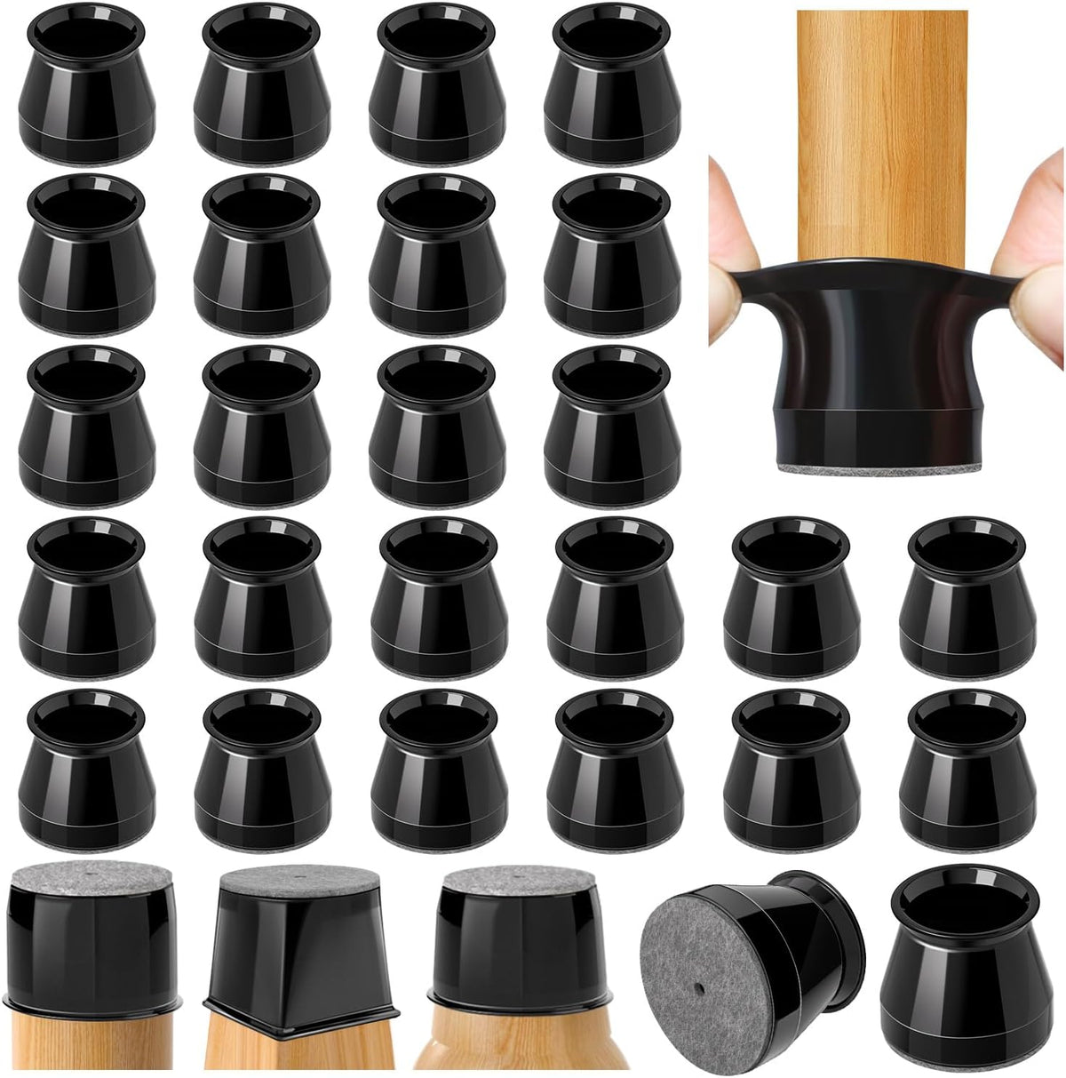 Universal SmallBlack-24 Pcs
