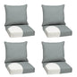Arden Outdoor Foam Deep Seat Cushions Set, 24x24, Premium High-Density Foam, Never Flattens, Weather-Proof for Patio Chair Sofa Couch, Blue Shibori Stripe