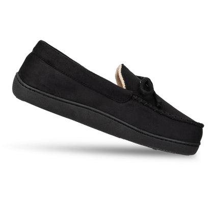 isotoner Men's Slip-on Indoor/Outdoor Microsuede Memory Foam Comfort Moccasin Slippers