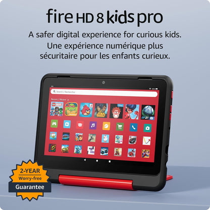 Amazon Fire HD 8 Kids tablet, includes kid-proof bumper for ages 3-5, ad-free content with parental controls, 13-hr battery, 32GB, Blue, newest model