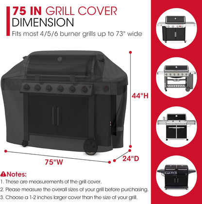 UNICOOK BBQ Abdeckung 60 Zoll, Hochleistungs-Wasserdichte Grillabdeckung, Spezielle Licht- und UV-beständige Outdoor-Grillabdeckung, Grillzubehör Kompatibel mit Weber Char-Broil Nexgrill und mehr