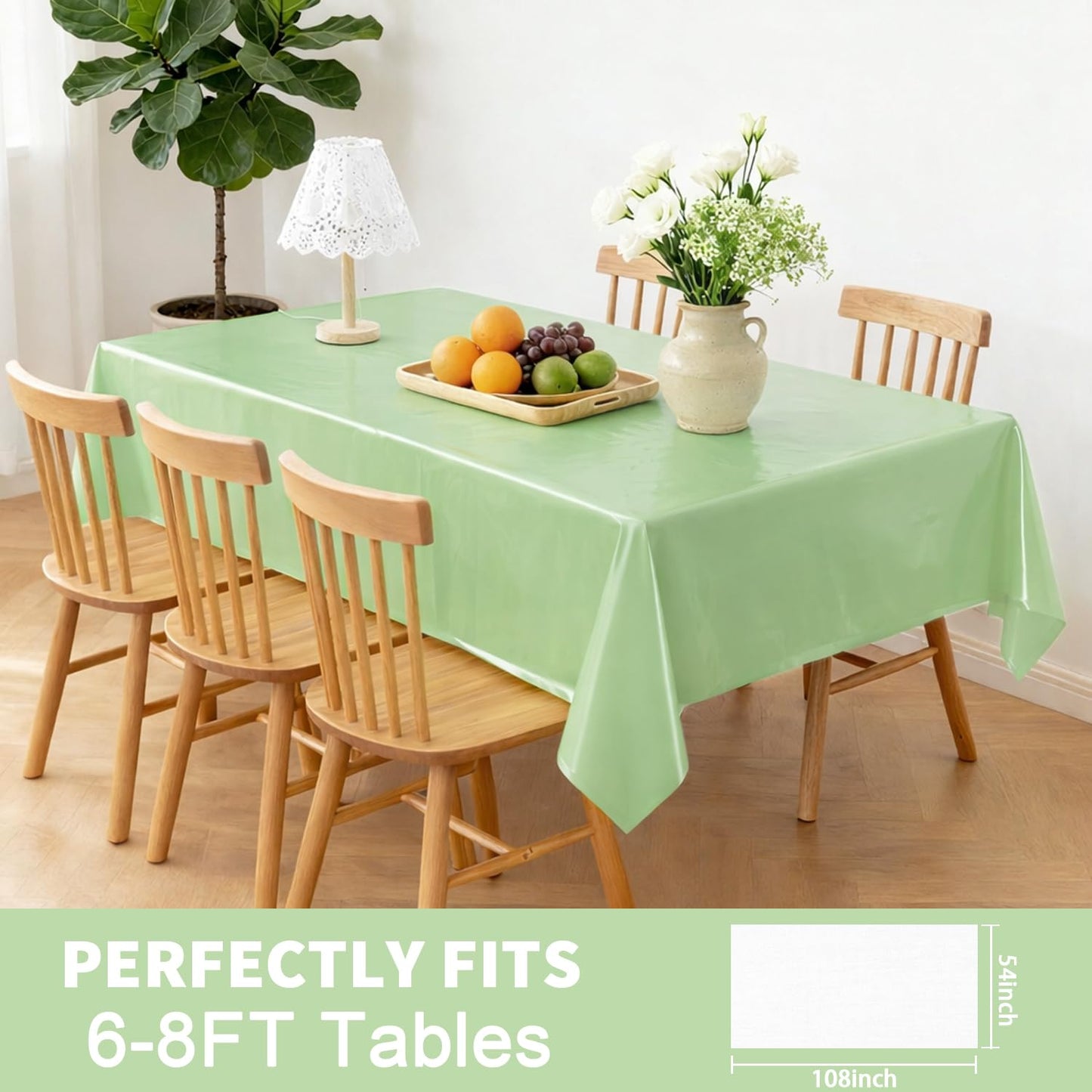 Vyntra Plastik-Tischdecken, 8er-Pack, 137 x 274 cm, rechteckig, rosa – Einweg-Party-Tischdecken für Valentinstag, Babyparty, Brautparty