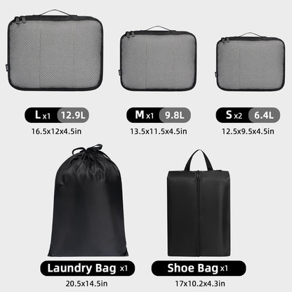 BAGAIL 8er Set Packwürfel Gepäckorganizer für Reisezubehör