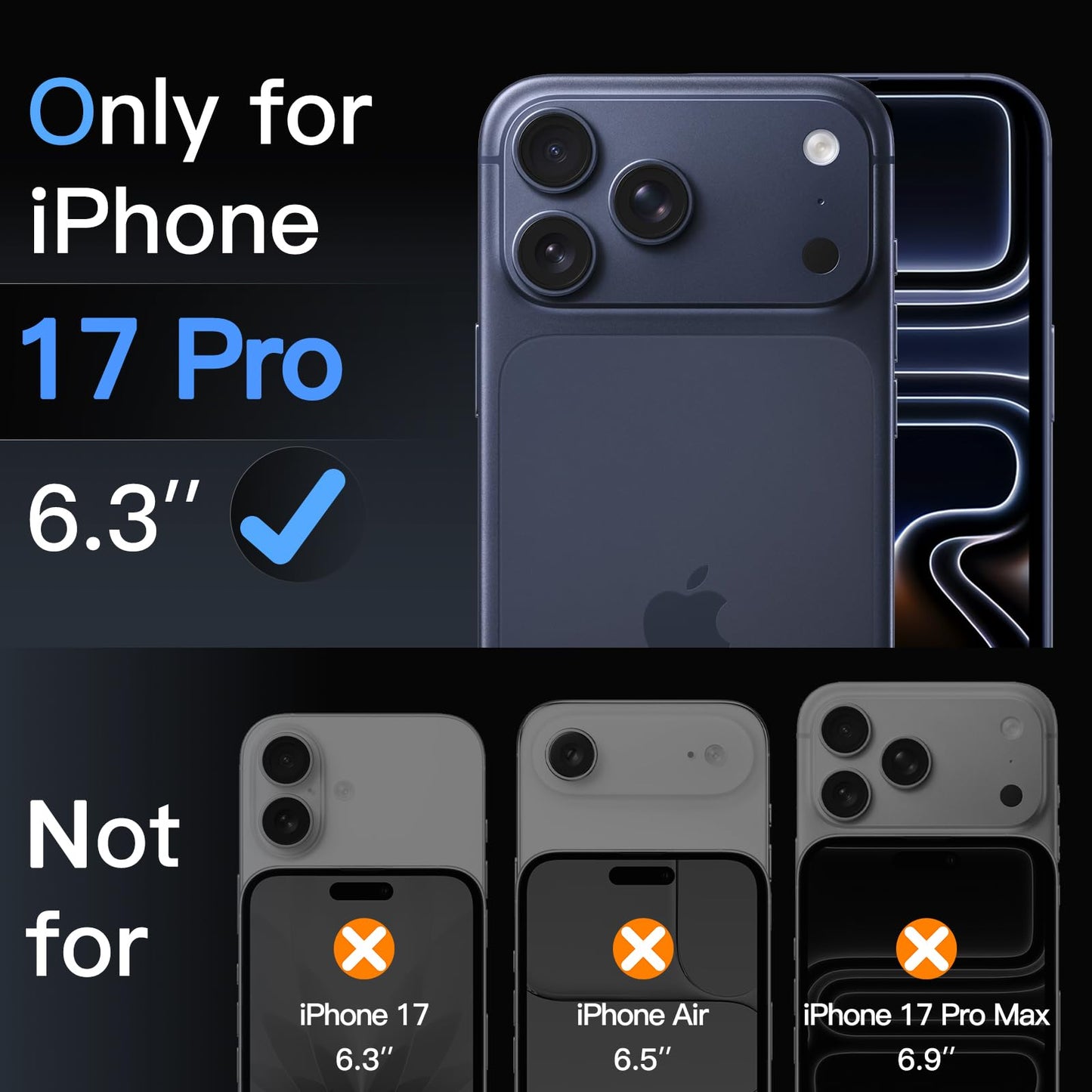 JETech Displayschutzfolie für iPhone 16 6,1 Zoll, gehärtetes Glas mit einfachem Installationstool, Case-Friendly, HD Klar, 3 Stück