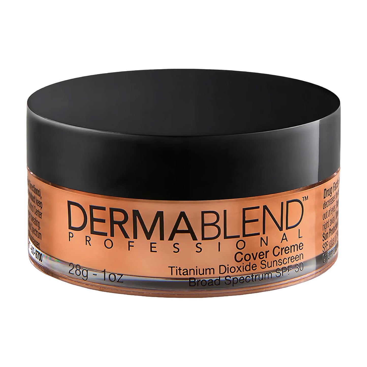 Dermablend Cover Crème Full Coverage Foundation Makeup, Hydrating Cream Concealer for Dark Circles and Blemishes, Maximum Coverage with Mineral Sunscreen SPF 30, 1 OZ