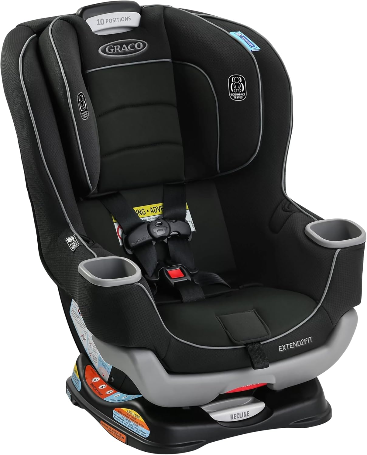 Graco Extend2Fit Kindersitz, 2-in-1 vorwärts- und rückwärtsgerichteter Babysitz, 1,8-30 kg (4-65 lb), Carter