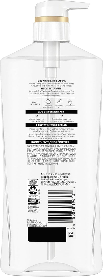 Pantene Sheer Volume 72 HR Fülle Shampoo, 355 ml
