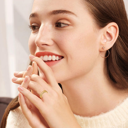 OOOPEL Sterlingsilber Verstellbarer Ring S925 Silberringe für Frauen Zirkonia Twist Liebesknoten Zarter Ring Silber Minimalistischer Offener Fingerring Silber Daumen Sterlingsilberring