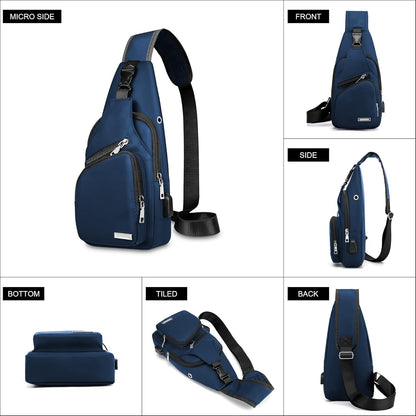 Wasserdichte Sling Bag Umhängetasche für Herren Damen Sling Rucksack Wanderrucksack Mehrzweck Cross Body Brusttasche