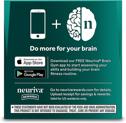 NEURIVA Ultra Brain Supplements for Memory and Focus, Phosphatidylserine, Cognivive, Neurofactor, Folic Acid, Vitamin B12 & Vitamin B6, 60 Count Capsules (Pack of 12)